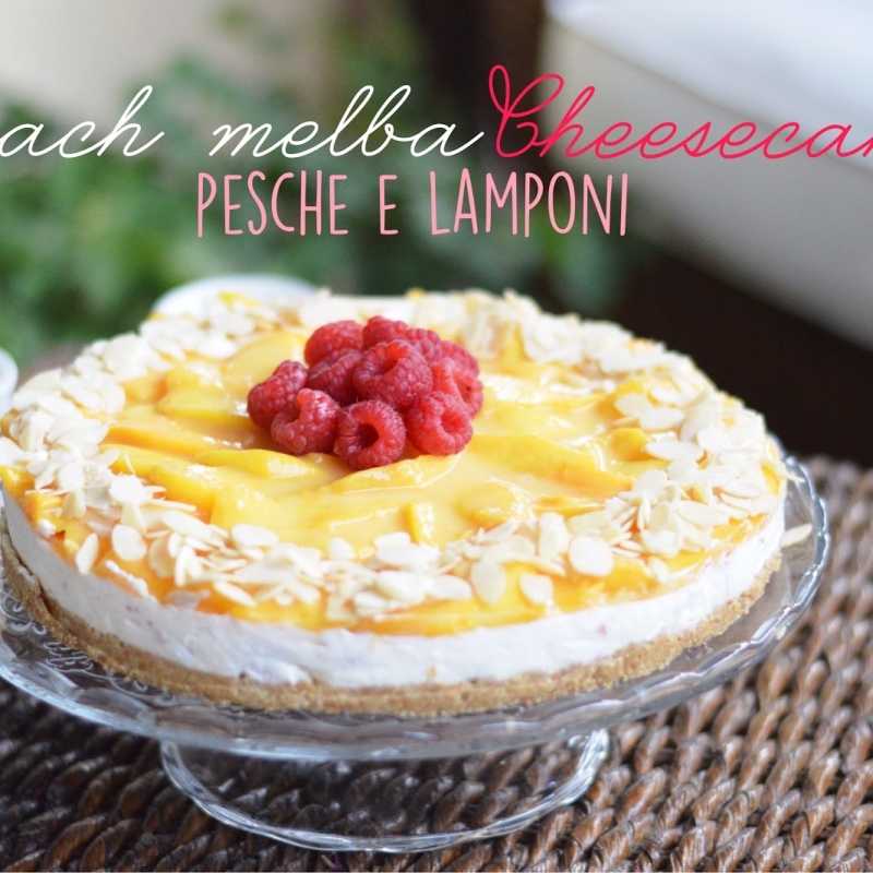 Peach melba cheesecake ( pesche e lamponi)