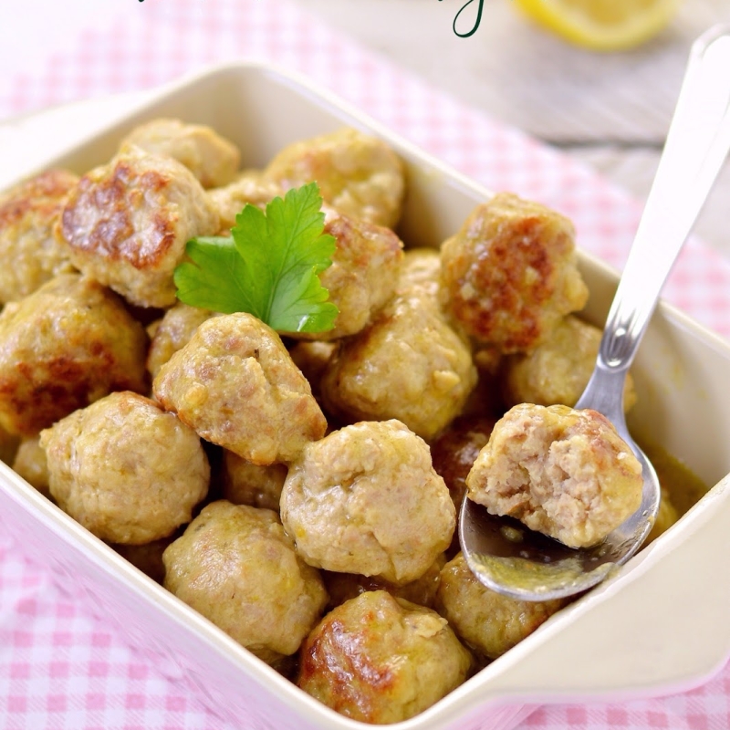 Polpettine di pollo limone e origano