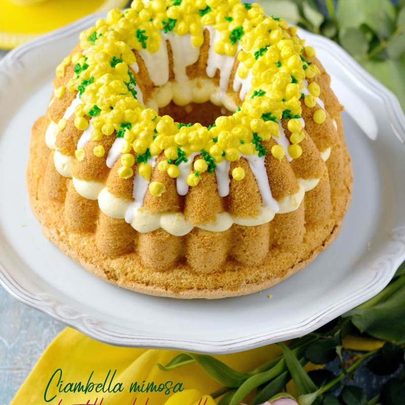 Ciambella mimosa con chantilly al limoncello